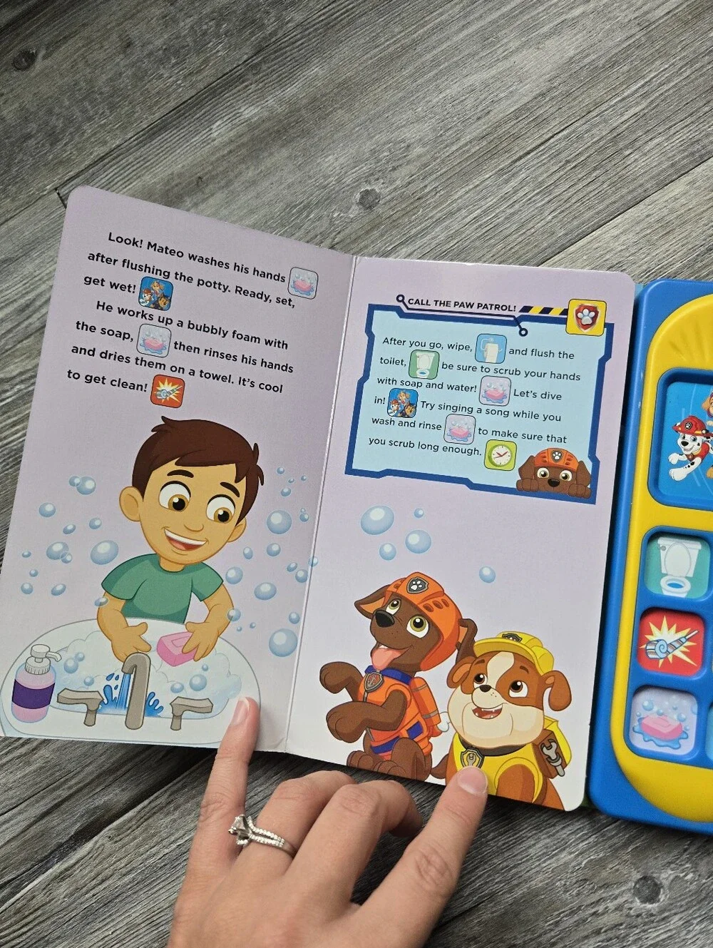 PAW Patrol Sound Book for Kids - Yellow and Blue